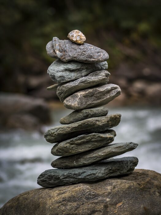 stone tower, balance, meditation